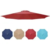 OEM Parasol de repuesto, color rojo, de 9 pies de diámetro y 8 listones