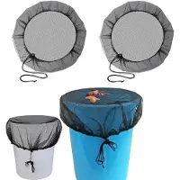 OEM Contenedores de basura de 80 cm, ajustables, resistentes a la intemperie, con protección para hojas e insectos, paquete de 2 unidades