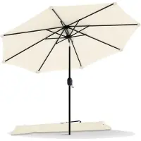 OEM Sombrilla de 270 cm, plegable, con protección UV, color beige, para balcón