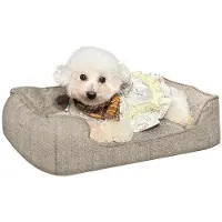 OEM Cama grande para perros, 90x69x21 cm, color marrón, suave y antideslizante