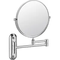 OEM Espejo de maquillaje con doble cara, con aumento de 10x y un brazo articulado abatible