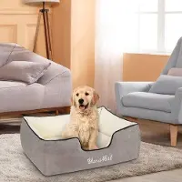 OEM Cama rectangular para perros, suave, transpirable e impermeable, de tamaño mediano