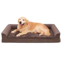 OEM Cama ortopédica para perros, color marrón, tamaño XL, forma en U