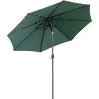 OEM Sombrilla para exteriores con ángulo ajustable y asa, de 300x245 cm, color blanco
