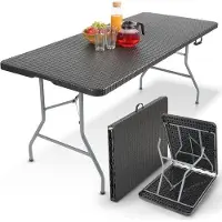 OEM Mesa plegable de 182x74 cm, portátil, ideal para celebraciones