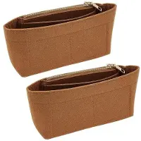 OEM Organizador marrón con cremallera, de 19x10 cm, con varios compartimentos