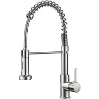 OEM Grifo de cocina de alta presión con ducha extractable, giratorio 360°, cromado