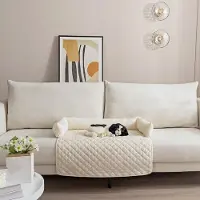 OEM Cama suave para perros, 75x75 cm, color beige, lavable