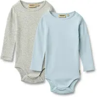 Wheat Pijama entero/body azul pastel / gris moteado