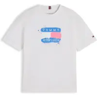 Tommy Hilfiger Camiseta 'Flag Graffiti' azul / naranja / blanco