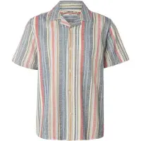INDICODE JEANS Camisa 'Ravin' ecru / zafiro / azul claro / rojo claro