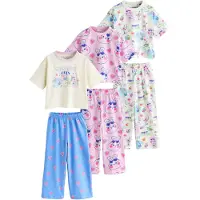 Next Pijama azul cielo / verde hierba / rosa / offwhite