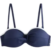 Mint Velvet Top de bikini navy / blanco