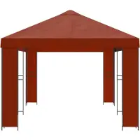 vidaXL , Pabellón de jardín, 6 x 3 m, color terracota, material: poliéster y acero, gramaje: 190 gsm