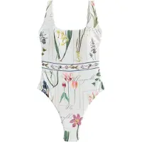 Next Traje de baño amarillo / verde / rosa / blanco