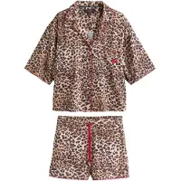 Rockett St George Pijama de pantalón corto beige / marrón / marrón claro / rojo oscuro