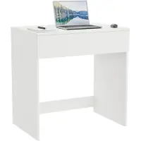 Unyqoos : Escritorio moderno y compacto para ordenador, con cajón. Fabricado con madera de alta calidad, ideal para trabajar desde casa, estudiar o jugar. Disponible en diferentes tamaños y colores