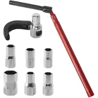 Unyqoos Juego de llaves ajustables para tuberías , de 9 a 17 mm, fabricadas en acero de alta calidad, con superficie resistente a la corrosión, mordaza giratoria y mango ergonómico antideslizante
