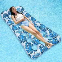OEM Colchón inflable - 180 x 85 cm - Cama inflable para adultos - Colchón inflable flotante - Colchón inflable para juegos en la piscina