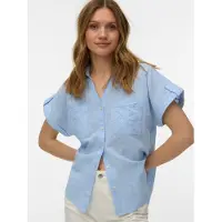 Vero Moda Blusa 'VMThilde' azul claro / blanco