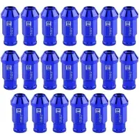 OEM Juego de tuercas para ruedas de aluminio, rosca M12x1.5, en colores morado, azul, rojo, y plateado