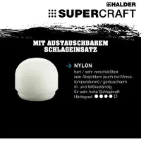 HALDER Schonhammerk. SUPERCRAFT, varilla de nylon de 30 mm, punta redondeada, marca | 4030618312505