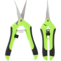 Unyqoos Tijeras multifunción para jardín y cosecha, juego de 2 unidades, con hojas de acero inoxidable de 5 cm, longitud total de 16,5 cm, mango de 11,5 cm, con sistema de bloqueo y diseño ergonómico