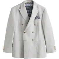 Next Chaqueta tipo saco para negocios gris claro