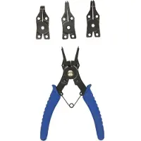 Con-P Alicate para anillos de seguridad de la marca Werkzeyt, con 4 accesorios intercambiables