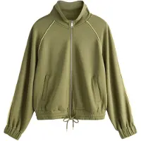 Next Sudadera con cremallera oliva / verde claro