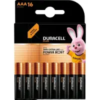 Duracell Plus Power Boost 100% Extra Life Pilas alcalinas AAA / MN2400 / LR03 (16 unidades)