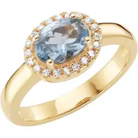 Smart Jewel Anillo azul claro / oro / blanco