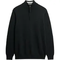 Superdry para hombre. M6110690A Jersey Essentials Half Zip negro (XXL), Casual, Algodón, outlet 2026.