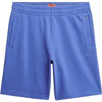 Superdry para hombre. M7110427A Pantalón corto de punto con logotipo Essential azul (L), Casual, Algodón, outlet 2026.