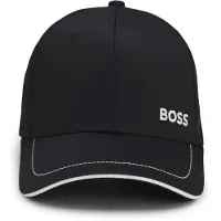 BOSS para hombre. 50492716 Gorra Detalle negro (OSFA), Casual, Algodón, outlet 2026.