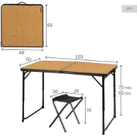 Aktive Mesa Plegable Con Bancos 63162