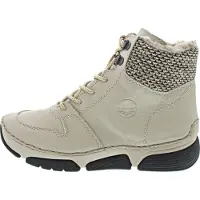 Rieker Botines con cordones crema / negro