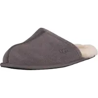 Ugg para hombre. 1101111 Zapatillas de Piel Scuff gris (44), Plano, Ante, Ninguno, Homewear, outlet 2026.