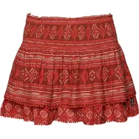 Superdry para mujer. W7210264A Minifalda escalonada con logotipo Vintage Logo rojo (M), Casual, Viscosa, outlet 2026.