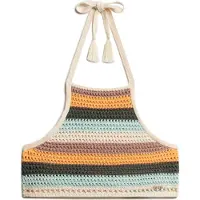 Superdry para mujer. W6011988A Top Halter Crochet multicolor (S), Casual, Poliéster, Sin mangas / Tirantes, outlet 2026.