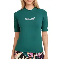 O'Neill Camiseta funcional verde oscuro / blanco