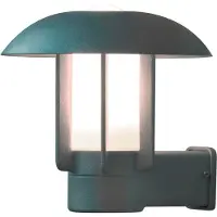 Konstsmide Heimdal: Aplique de pared fabricado en aluminio lacado en color plateado, con pantalla de vidrio opal