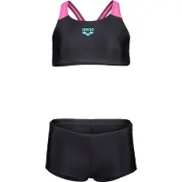 Arena - Girl's Bikini Solid L - Bikini size 128, negro