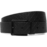 Calvin Klein Cinturón 'Emblem Print Adjustable Reversible' negro