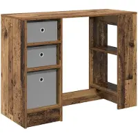 vidaXL Escritorio de madera reciclada, 100 x 40 x 75 cm, material de madera