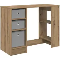 vidaXL Escritorio estilo artesanal, roble, 100 x 40 x 75 cm, material de madera