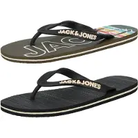 Jack & Jones Sandalias de dedo crema / antracita / oliva