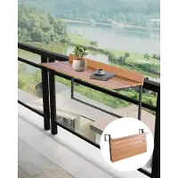 Zerbaco Mesa para balcón, mesa colgante para balcón, mesa plegable, mesa abatible, dimensiones: 1000 x 345 mm