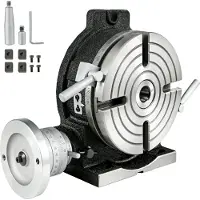 Sweiko Mesa divisora para máquinas herramienta, diámetro 200 mm. Mesa divisora horizontal-vertical. Cabezal divisorio. Mesa divisora oscilante para fresado y taladrado