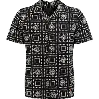 Key Largo Camisa 'KLSUN' negro / blanco